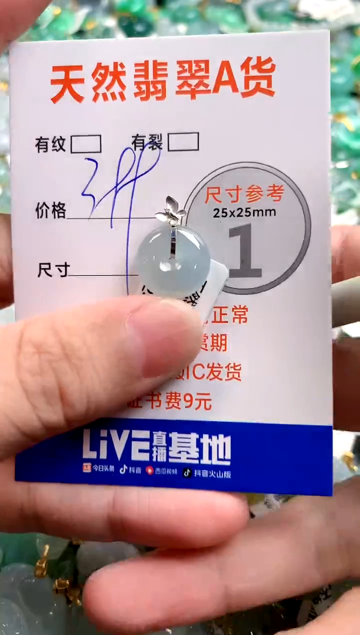 颈饰18K金镶嵌翡翠0433639861