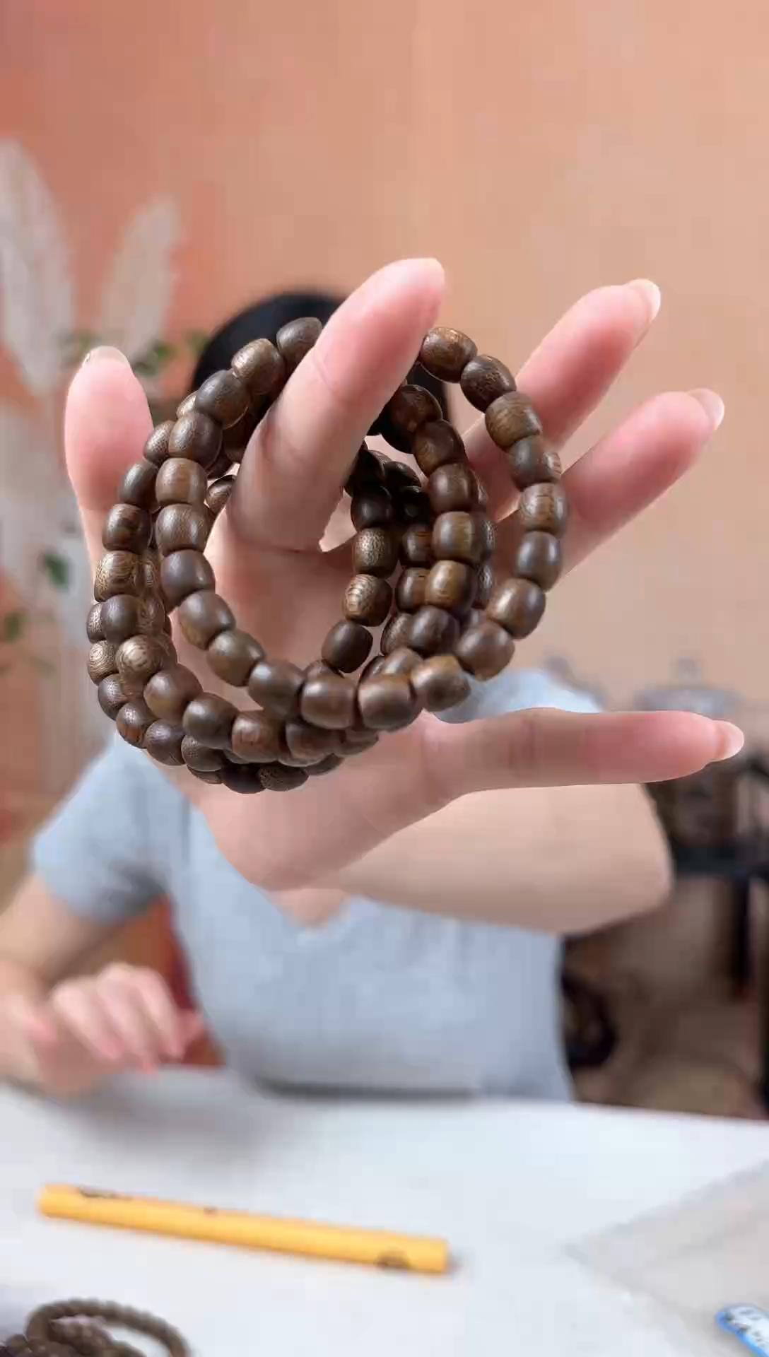 沉香沉香碎屑071-80沉香鼓珠单圈卡8多样性发其一