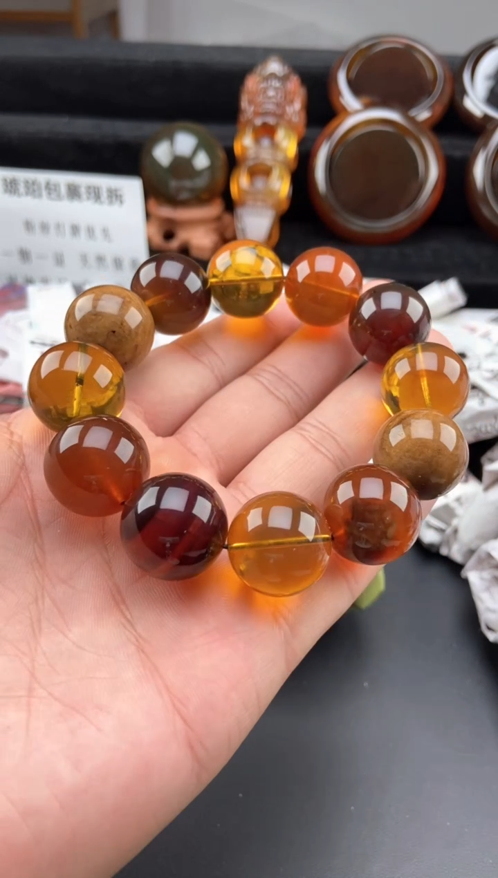 【闪购商品】琥珀手链未镶嵌多宝手串