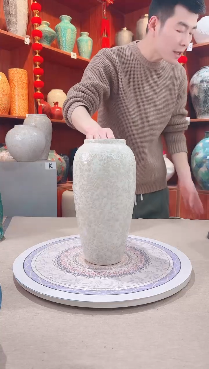 【闪购商品】瓶陶瓷花瓶 无花 茶白大号 