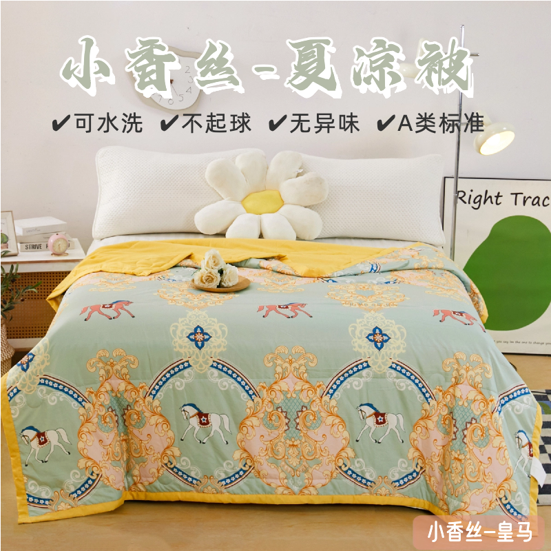 【现货现发】7天试睡-轻奢小香丝夏凉被凉感被单双人薄被空调被皇马