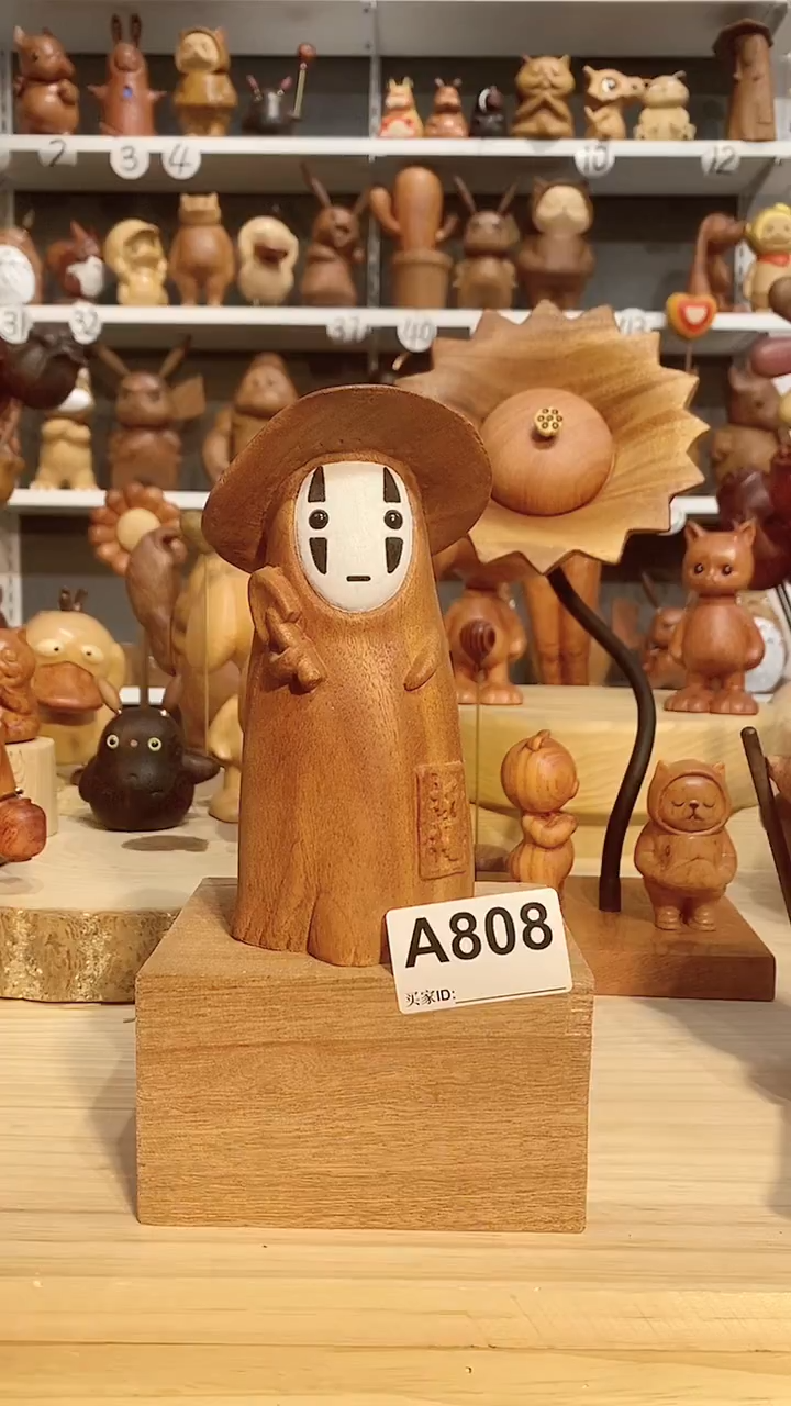 【闪购商品】木木雕摆件可爱卡通