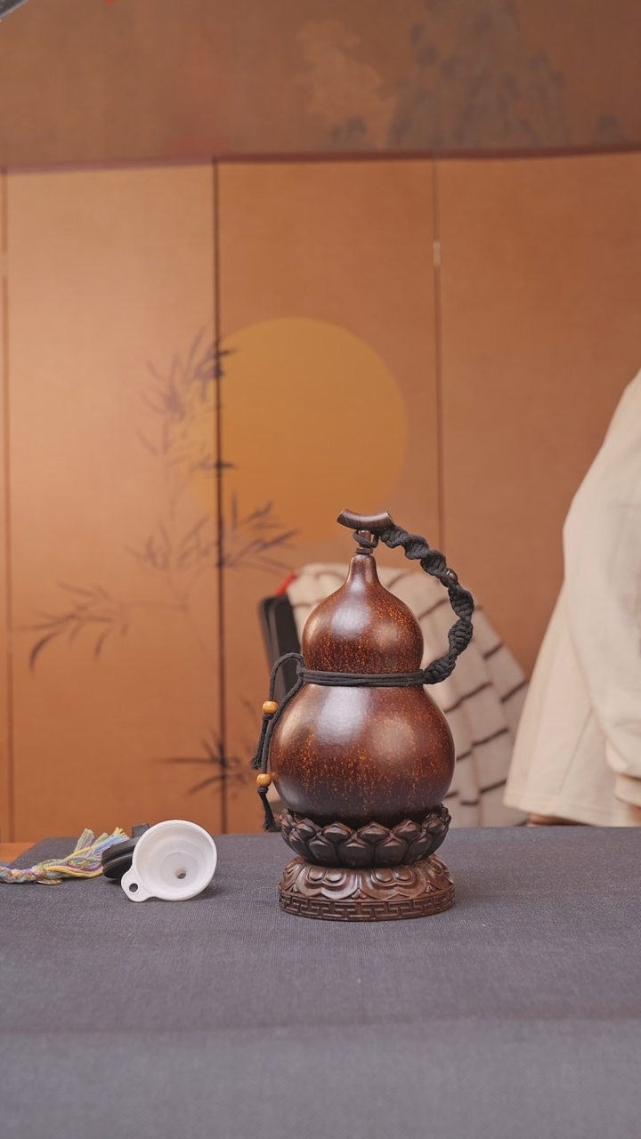 1567号链接精品大漆葫芦现货现发[一物一拍]不包含莲花底座