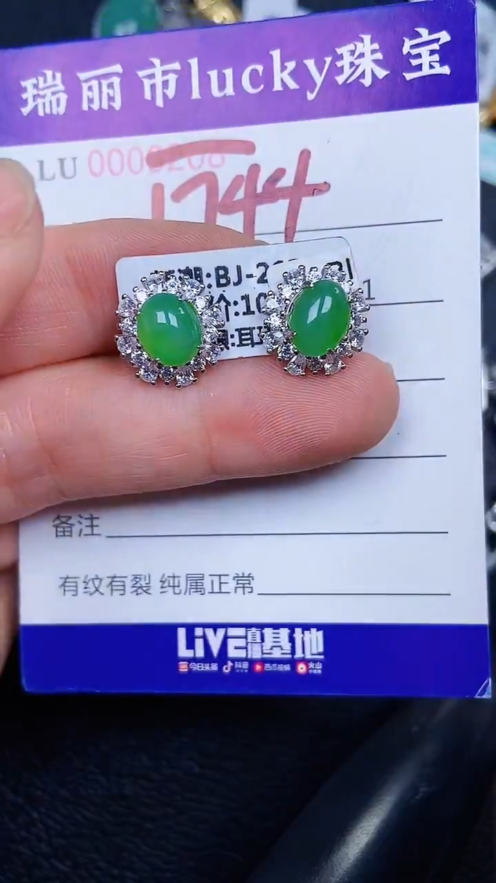 颈饰银S925镶嵌翡翠17447