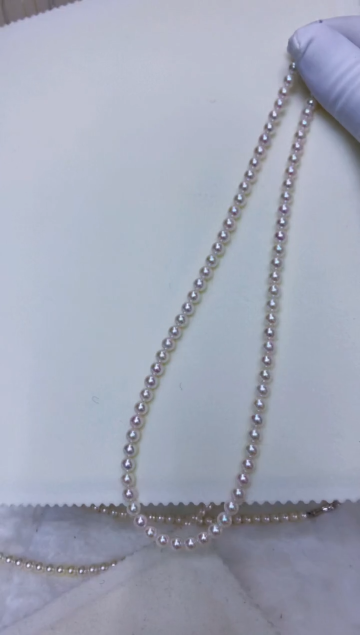 银S925镶嵌海水珍珠饰品5-6满珠链