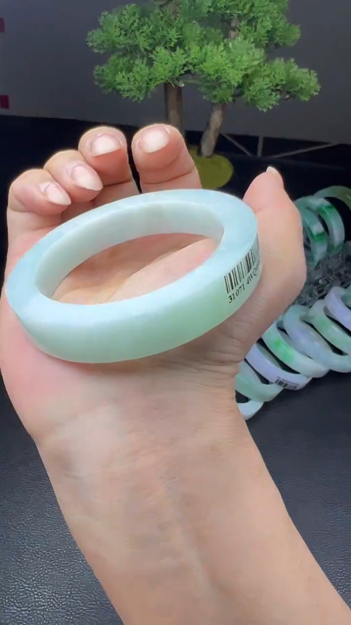 未镶嵌正圈定制翡翠手镯定制52-54