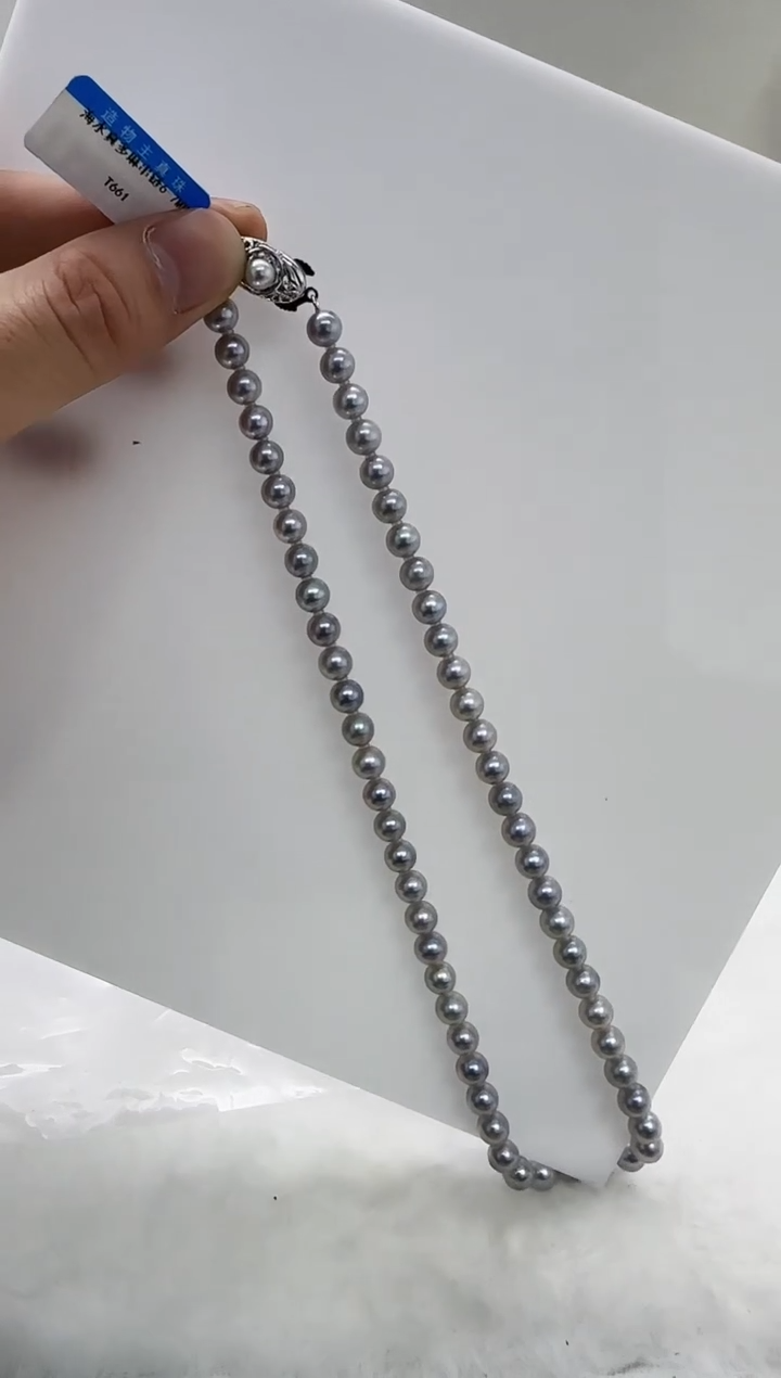 【闪购商品】海水珍珠DA未镶嵌t661 灰珠串6