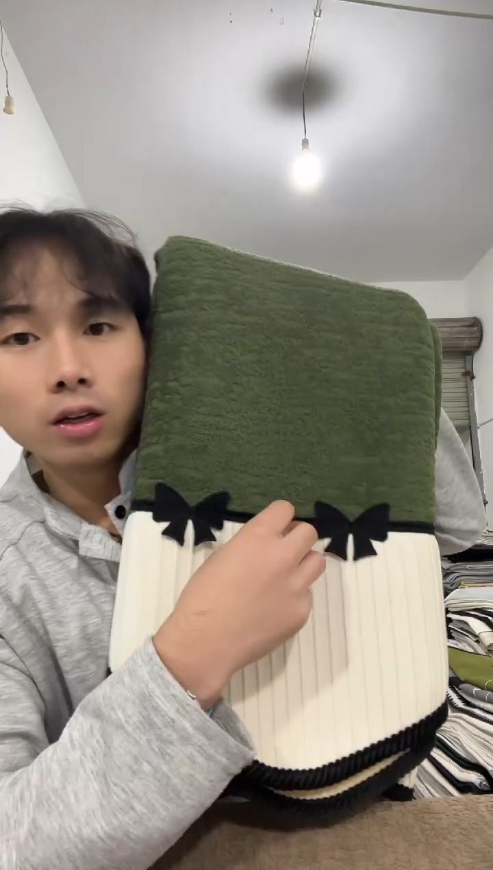 雪尼尔90*340   绿色碟依