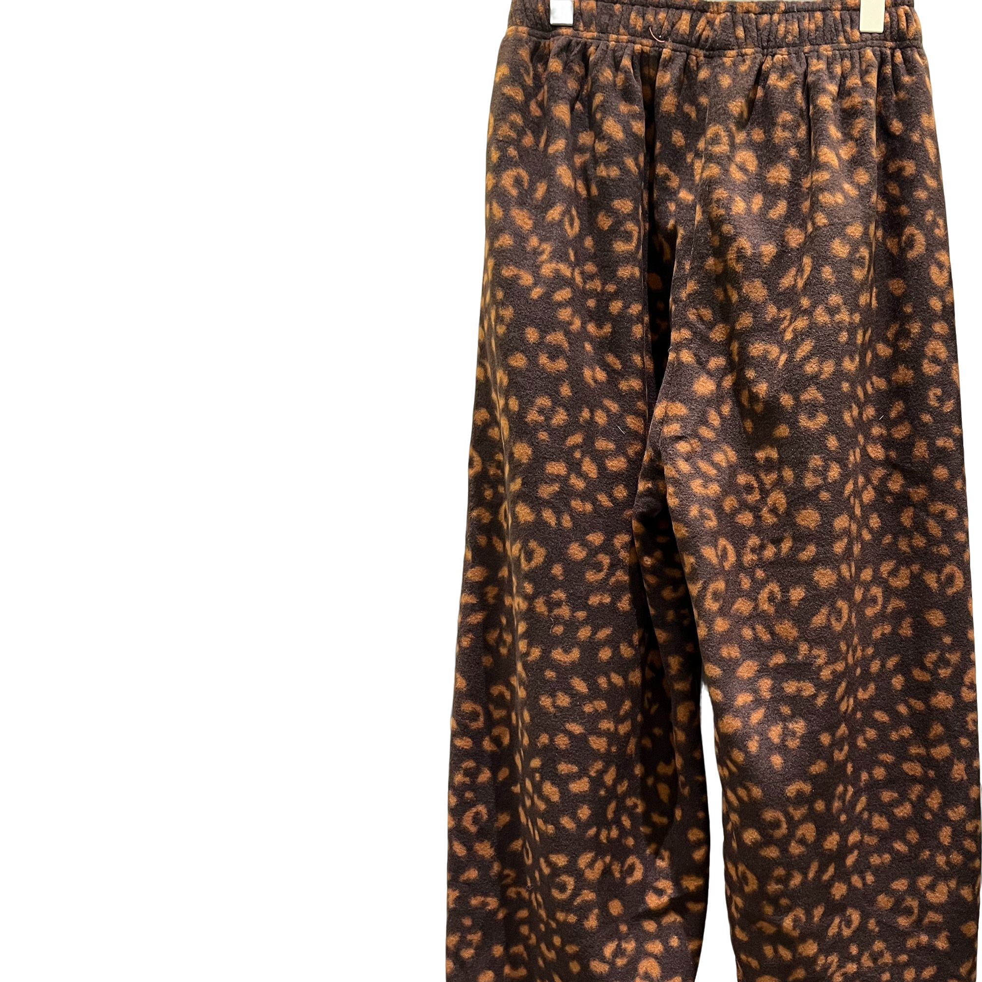 韩版豹纹双面绒时尚小众文艺休闲百搭大气裤子