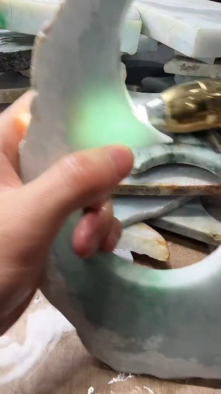 裸石翡翠天然翡翠A货花624