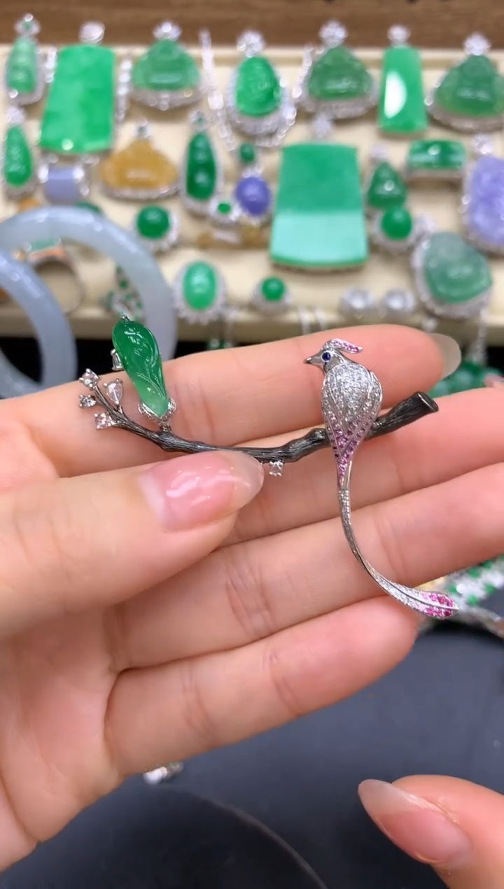 【闪购商品】翡翠颈饰18K金镶嵌456-中国好珍宝