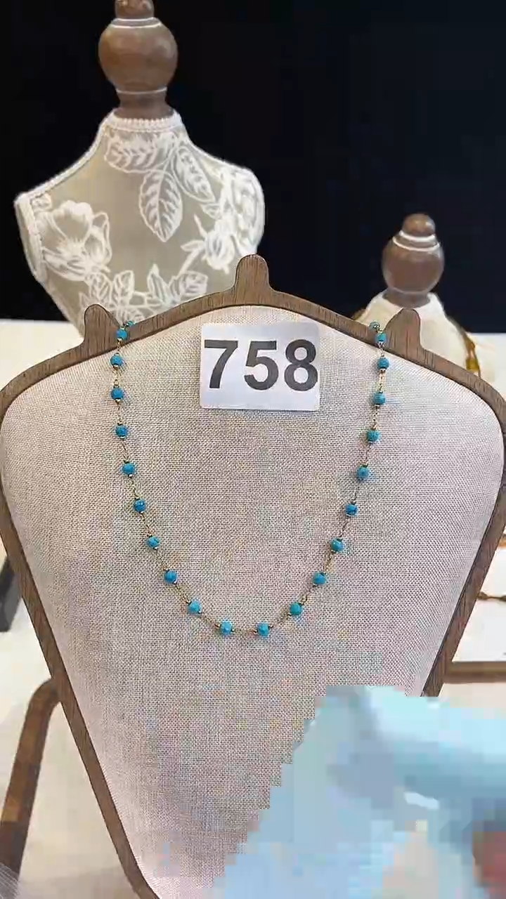 项链钛钢淡水珍珠758