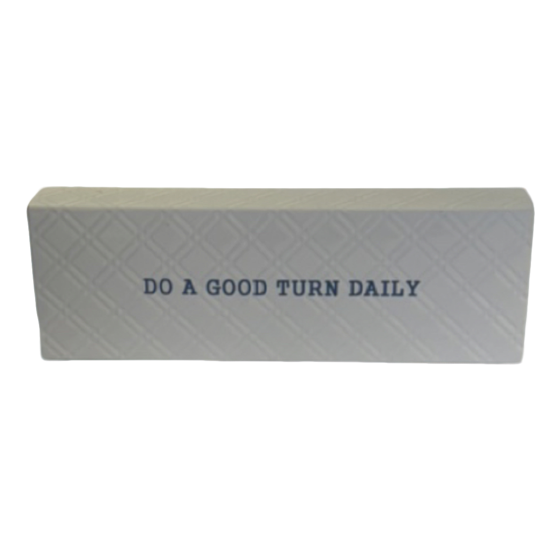 外贸尾货 铁艺日行一善座右铭装饰品白色桌面摆件个性挂墙字母牌