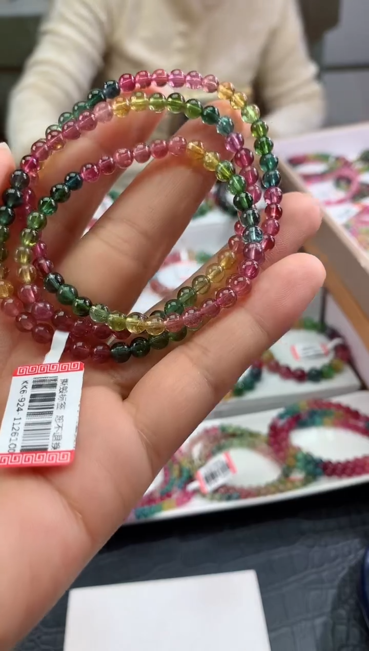 【闪购商品】碧玺手串未镶嵌多样性发一条