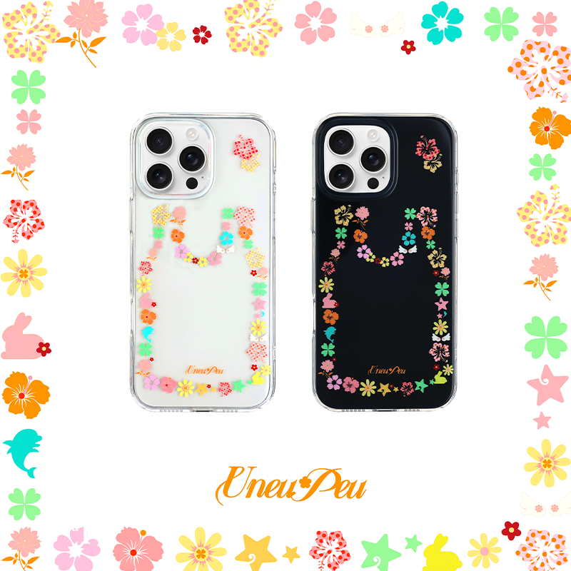 UNEUPEU原创透明花朵圆边全包适用苹果iPhone15手机壳16promax