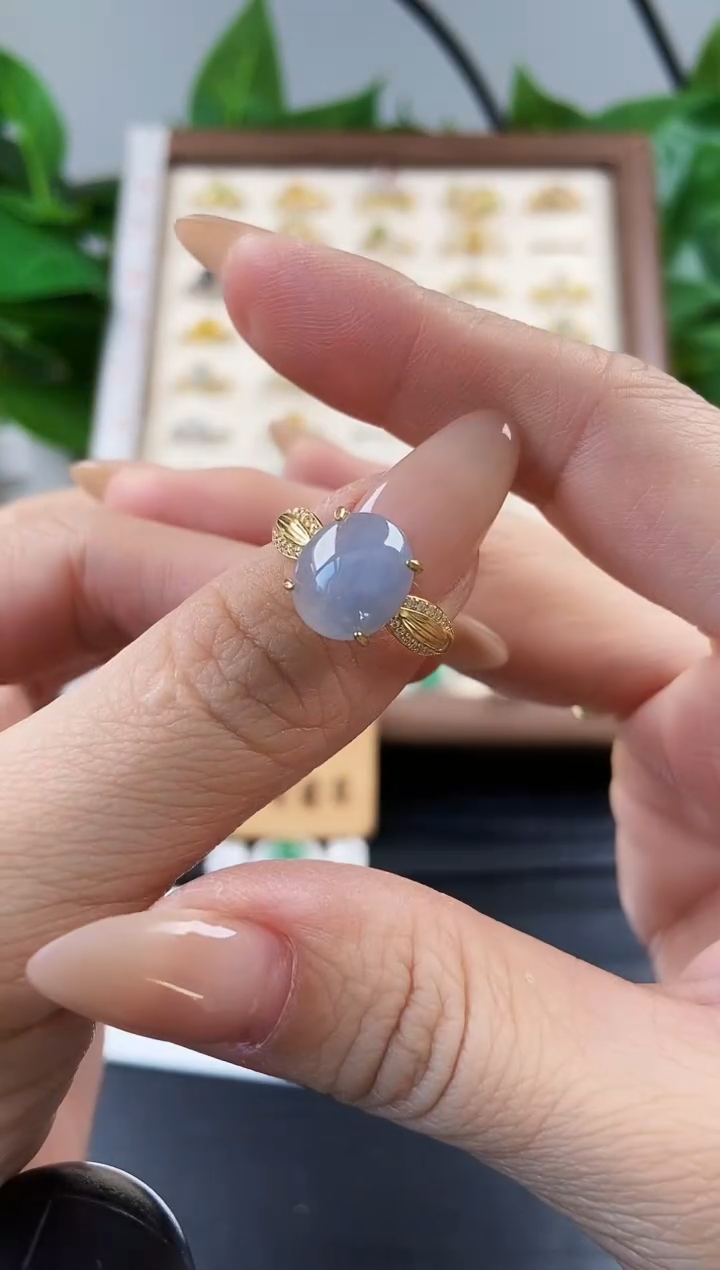 银S925镶嵌戒指翡翠12