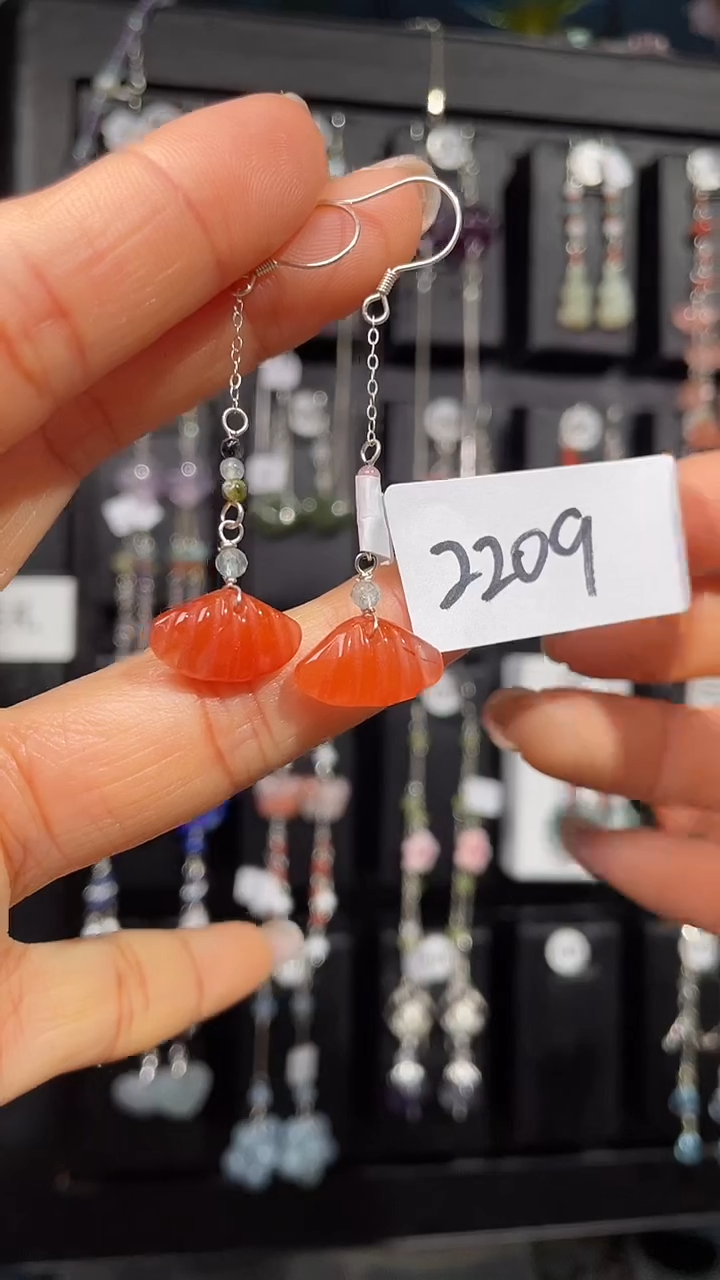 未镶嵌南红玛瑙耳饰喜欢拍