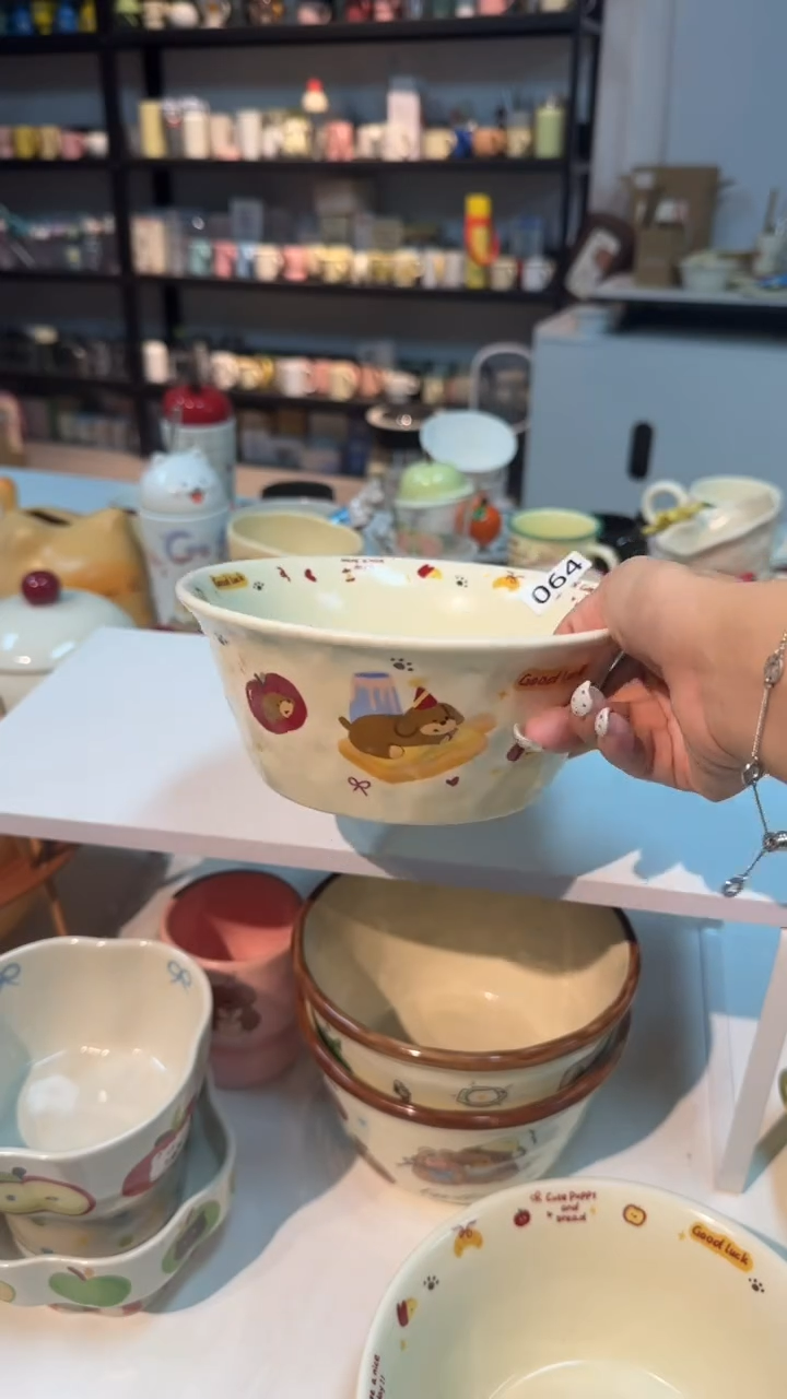 瓷卡通大容量泡面碗064