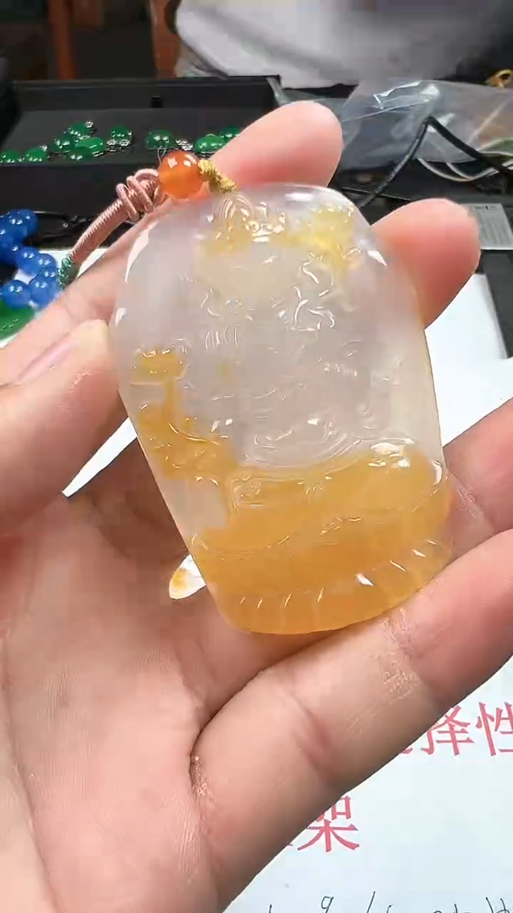 【闪购商品】玛瑙/玉髓颈饰未镶嵌1134观音带绳多样性发一