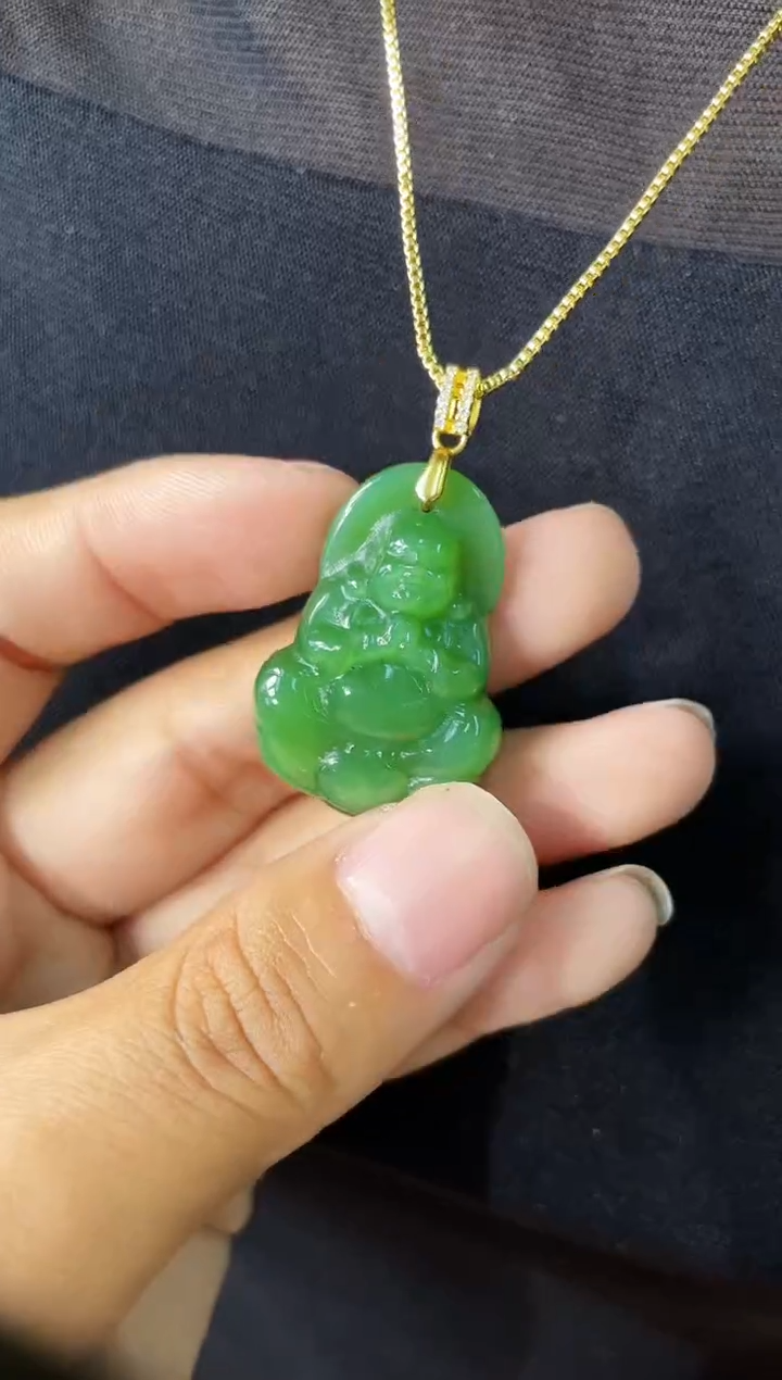 和田玉银S925镶嵌吊坠(赠链)38MM 多样性发一