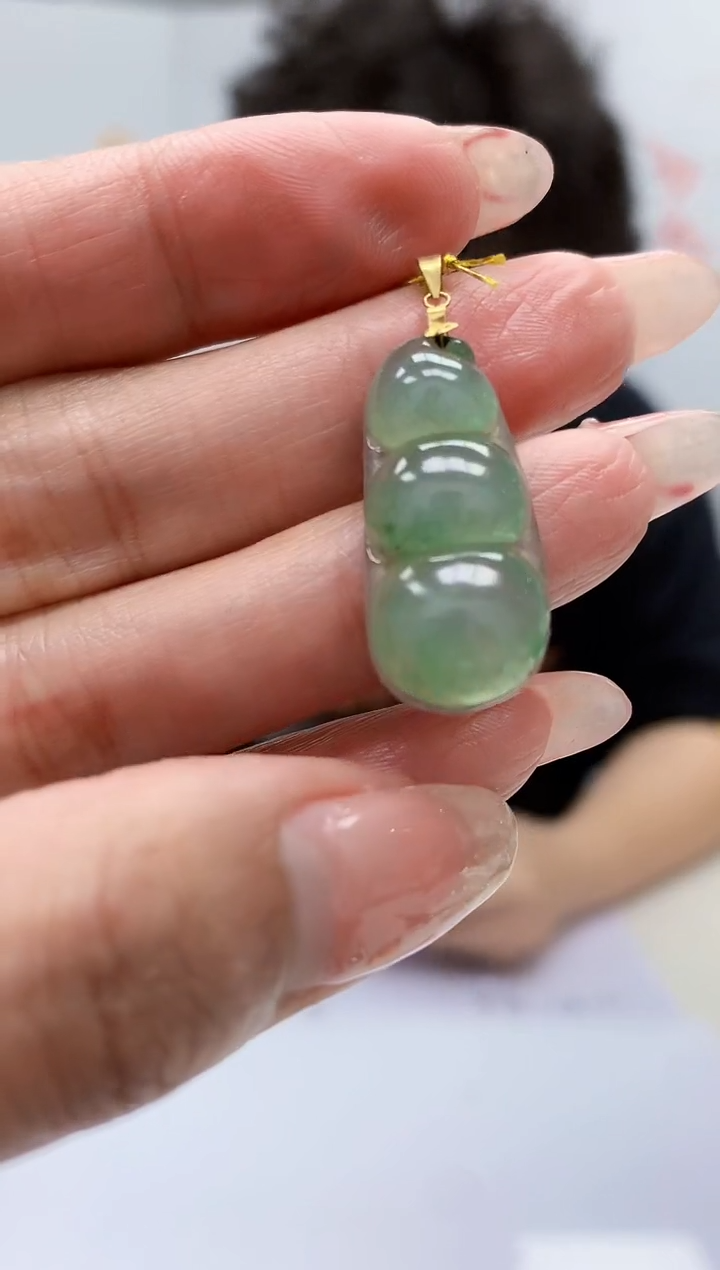 【闪购商品】定制翡翠18K金镶嵌4688MM-jj挂件62