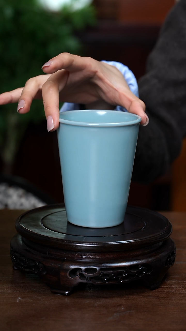 【闪购商品】L·宝丰宋官窑原产地汝瓷大号可乐杯