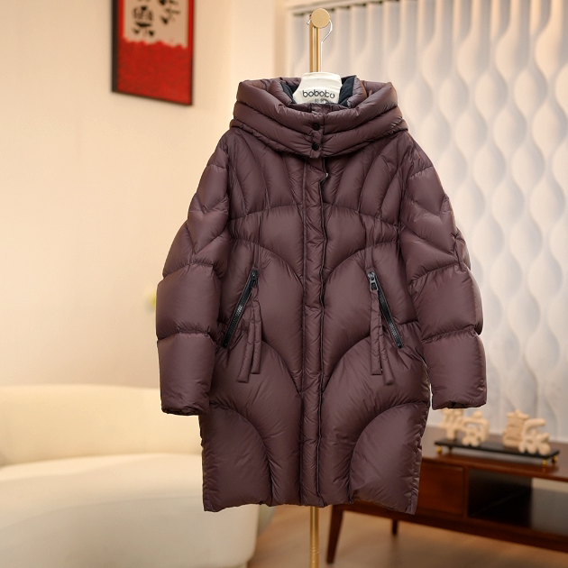 鹅绒加厚【保暖羽绒服】410克鹅绒羽绒服女款爆款2025新款正品