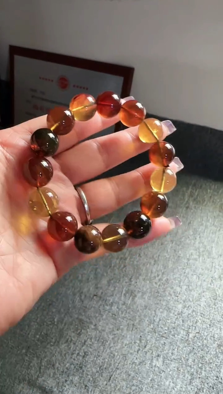 未镶嵌琥珀手串#26缅甸琥珀多宝手串13mm