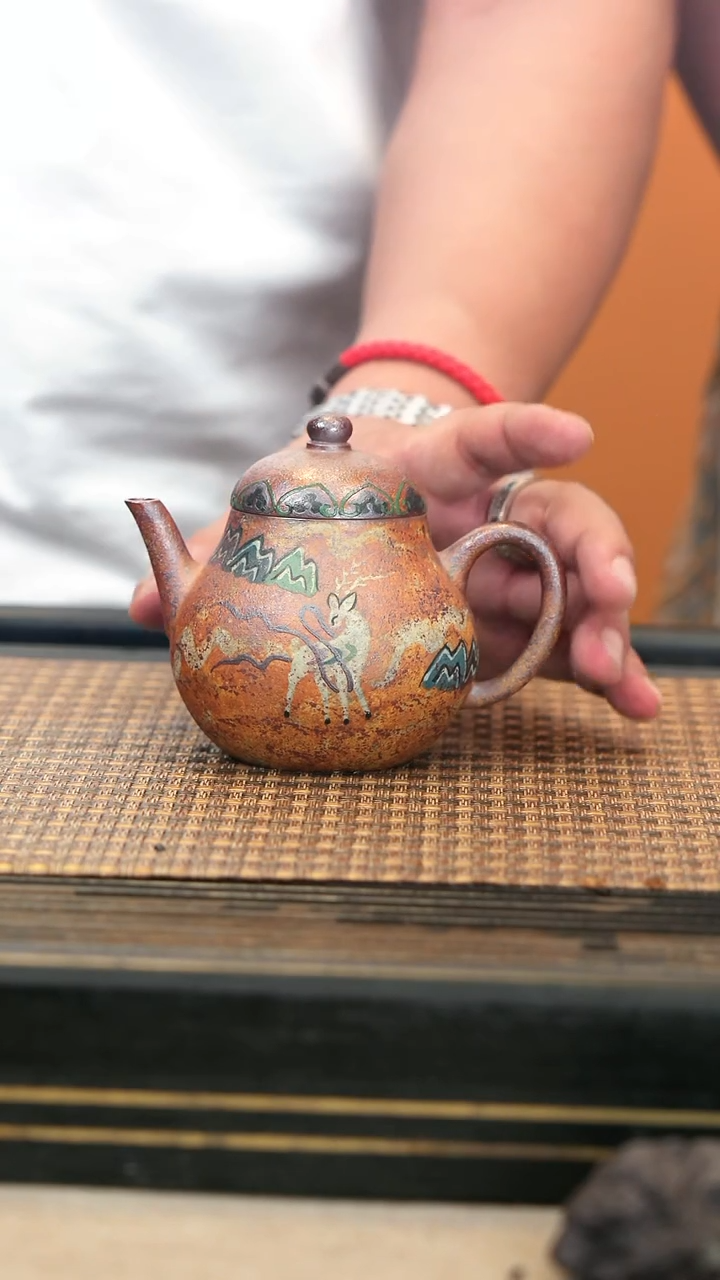 茶壶紫砂LJY85《敦煌·高梨》柴烧