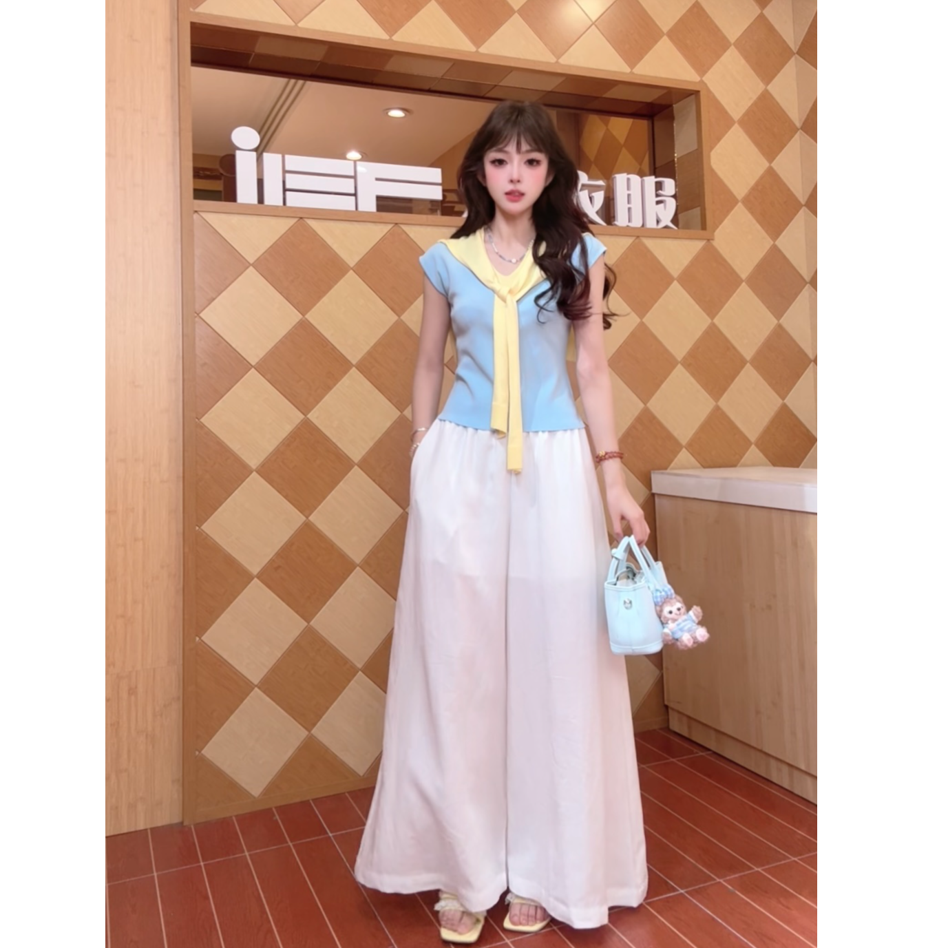 时尚套装夏季上衣两件套服装女装气质多巴胺休闲通勤