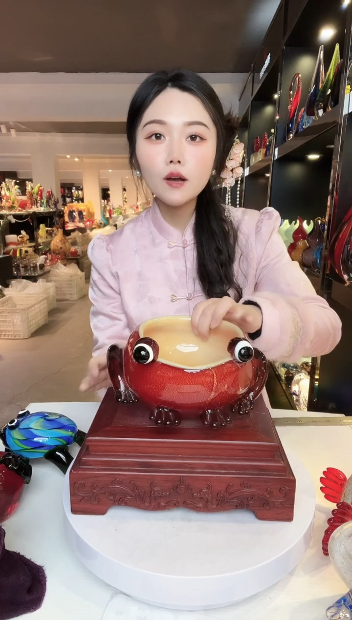 【闪购商品】茶盏琉璃摆件家居摆件