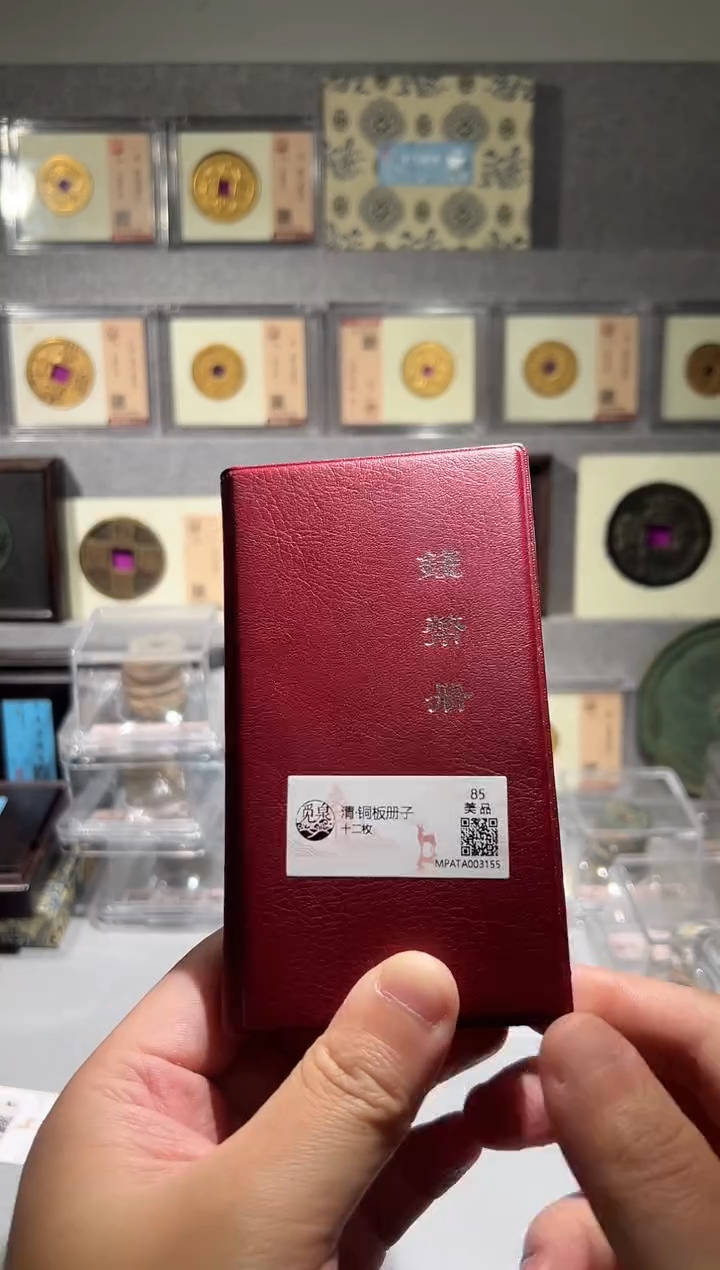 铜带评级  铜板钱币册共12枚