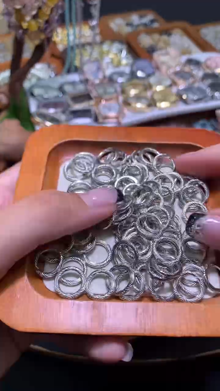 锆石合金古银款跑环6元10个 