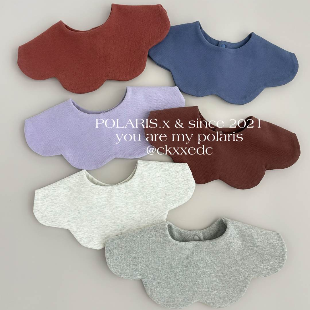 POLARIS | 花瓣口水巾 | 婴幼儿男女宝百搭透气口水巾假领子围嘴