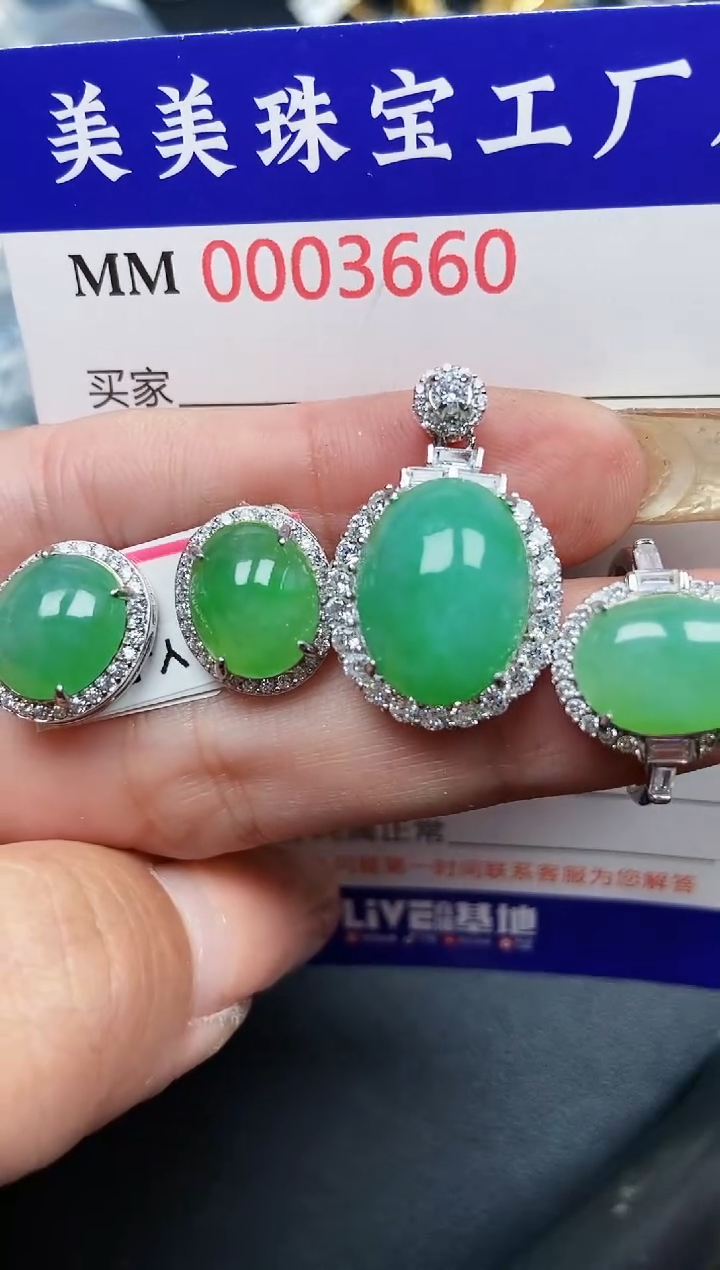 【闪购商品】翡翠颈饰银S925镶嵌3660