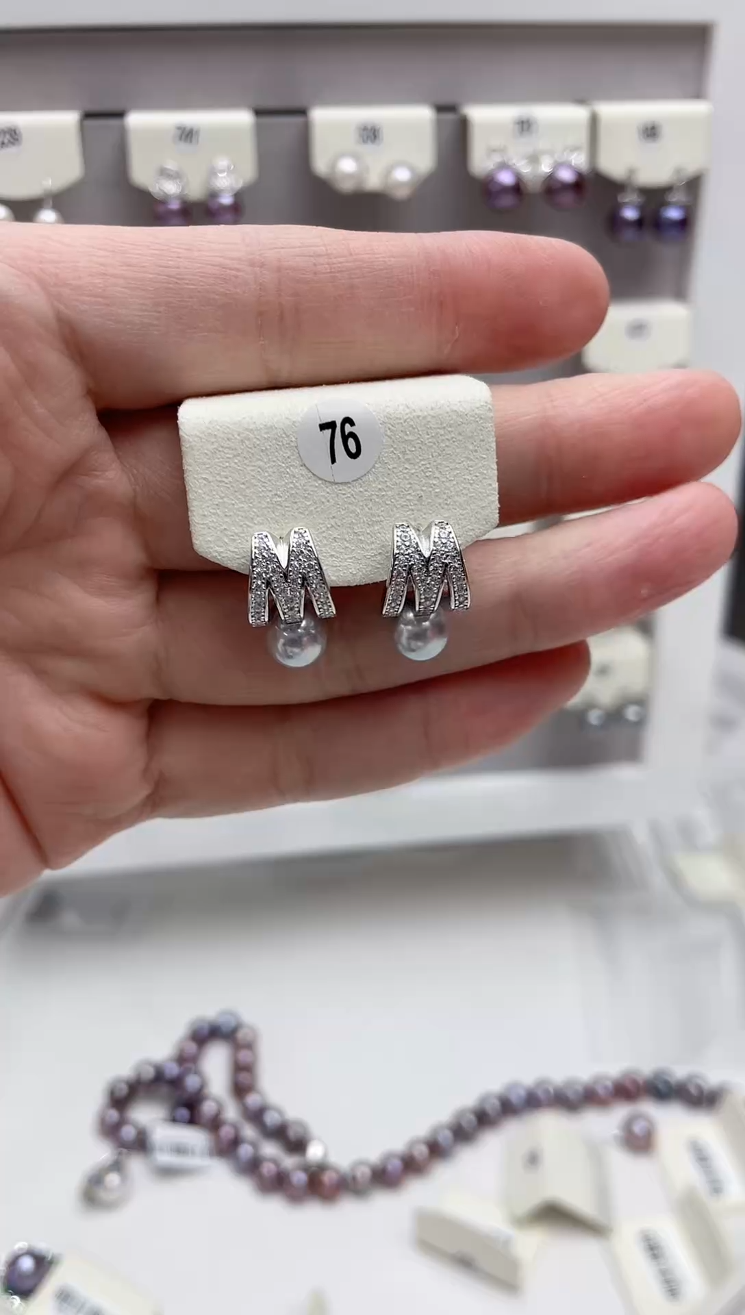 【闪购商品】海水珍珠耳饰银S925镶嵌耳饰