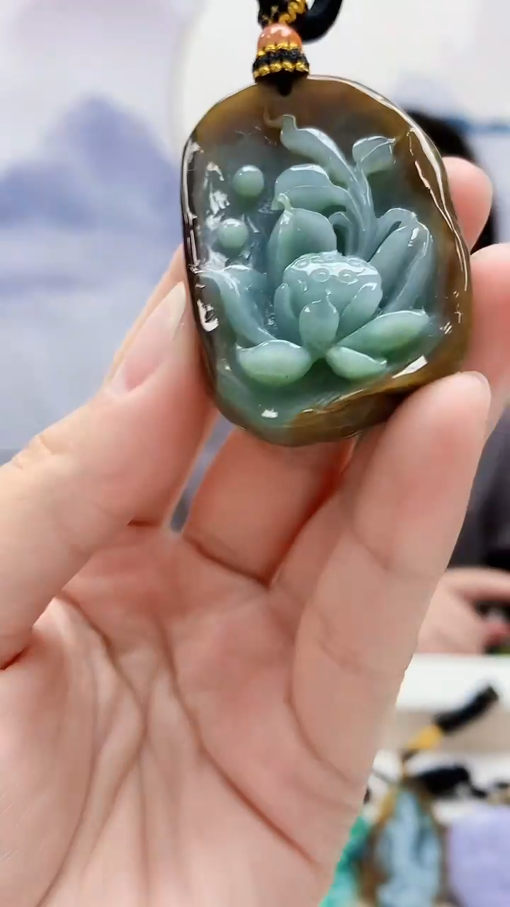 未镶嵌定制翡翠5060lr-毛货挂件