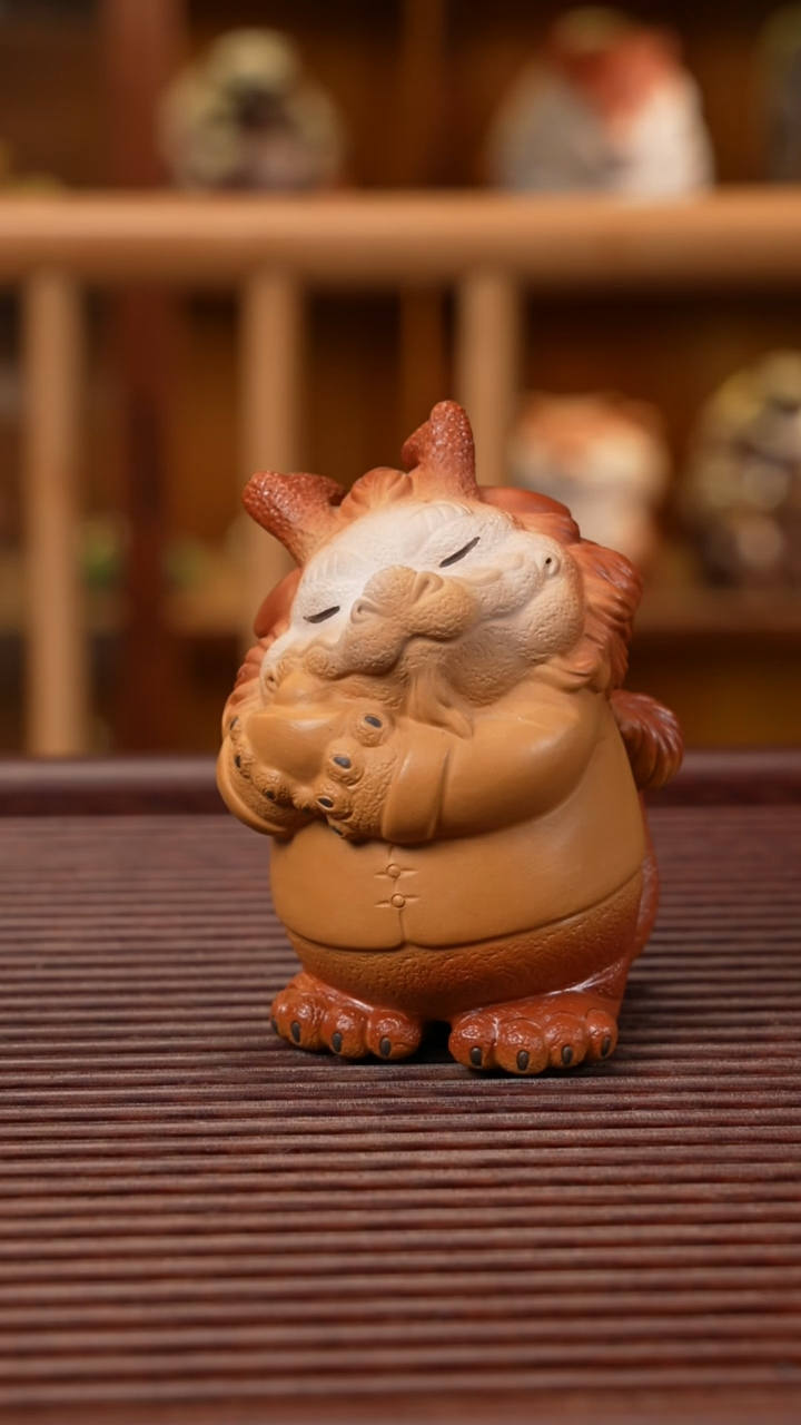 【闪购商品】紫砂茶宠段 泥 小财迷龙