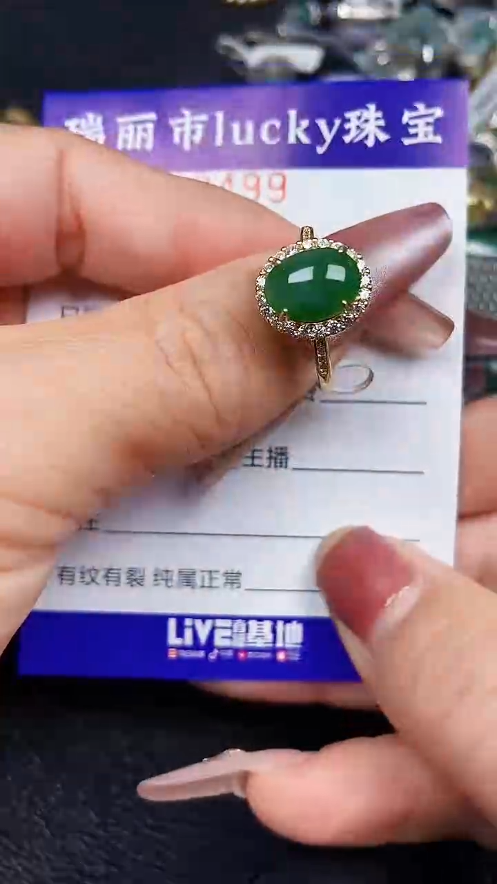 颈饰银S925镶嵌翡翠8499