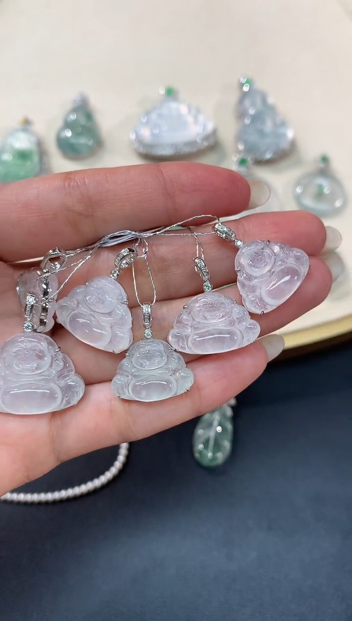 【闪购商品】翡翠吊坠(不含链)18K金镶嵌吊坠多样性发货一件A186|