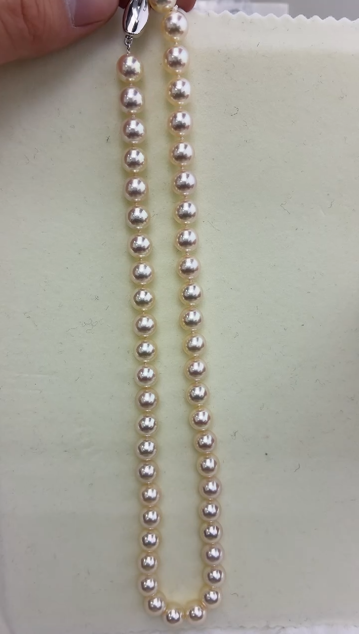 未镶嵌DA海水珍珠海水羽皇金串链8-9 BQ999