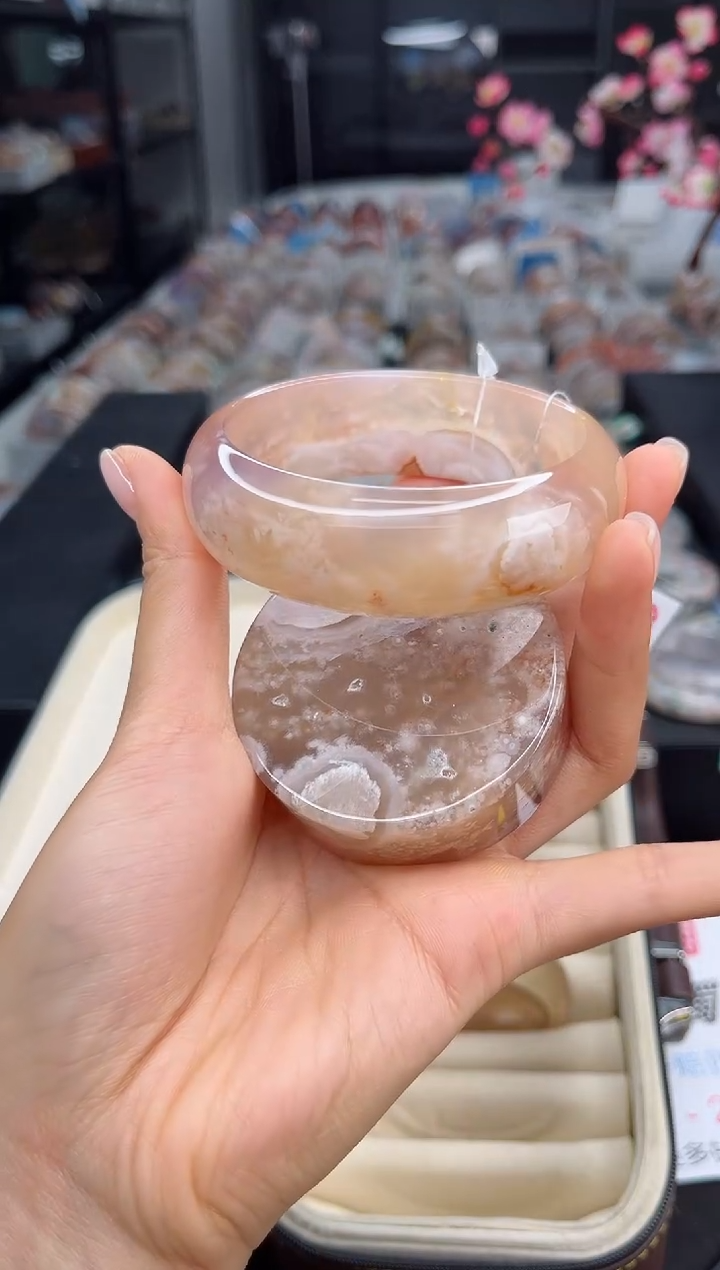 石英质玉手镯未镶嵌62圈口（赠送镯心）3453190