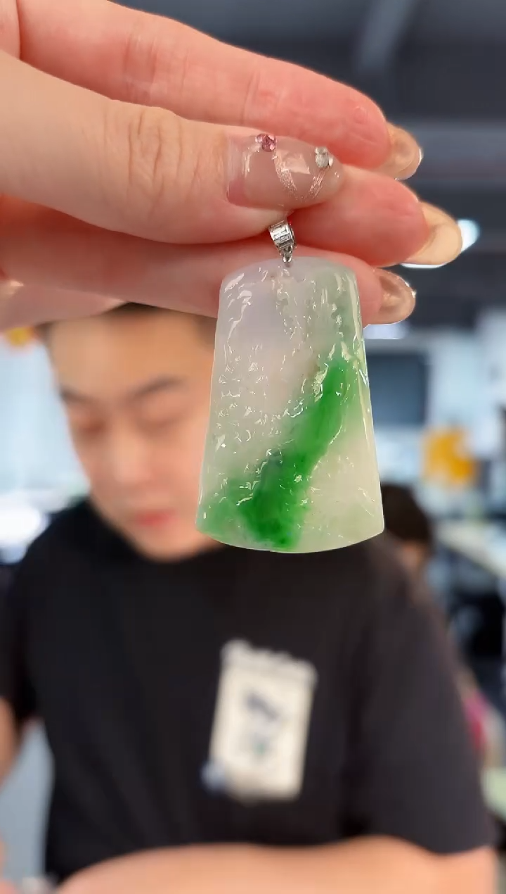 【闪购商品】翡翠颈饰18K金镶嵌缅料A货/支持复检/一件