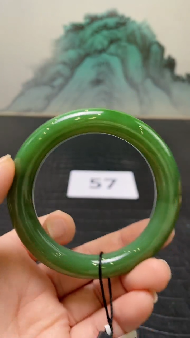 未镶嵌手镯和田玉（碧玉）米*57