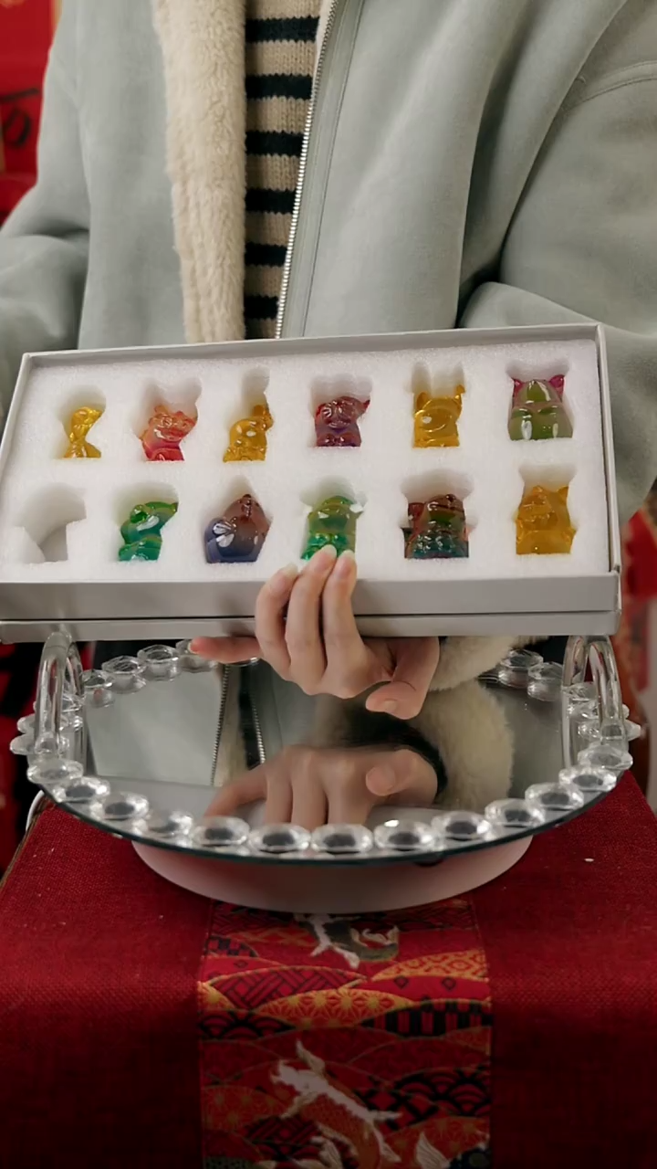 【闪购商品】琉璃Q版十二生肖摆件一套