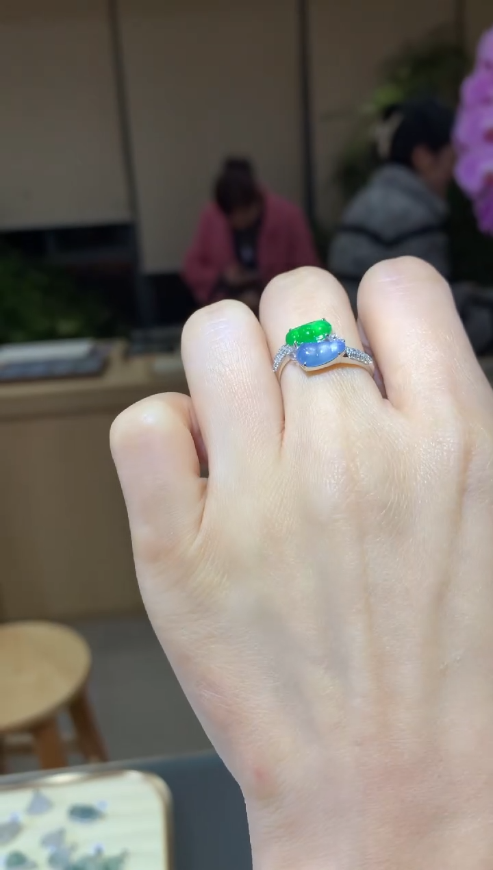 【闪购商品】翡翠戒指18K金镶嵌|不退不换