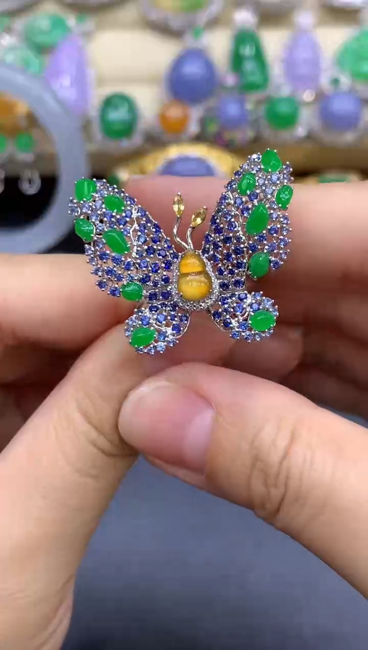 18K金镶嵌戒指翡翠510-中国好珍宝