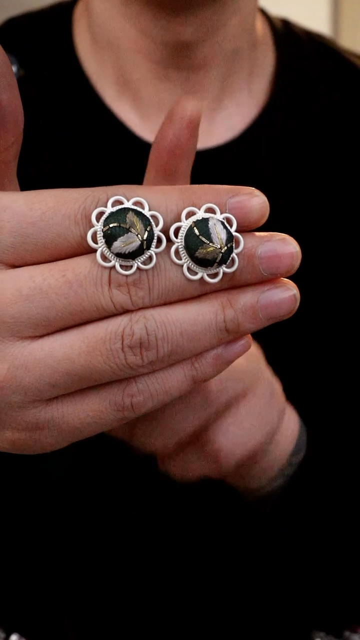 【闪购商品】刺绣055非遗手工刺绣耳钉