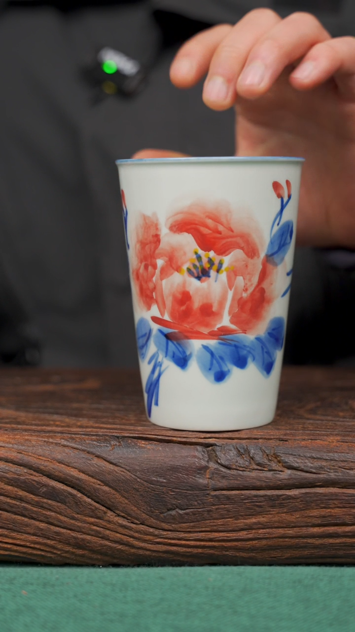 【闪购商品】瓷片46景德镇杯釉下手工手绘瓷器