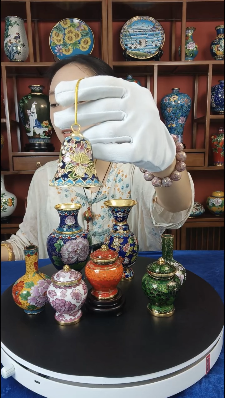 手工艺品琉璃好运铃 铃铛一响 黄金万两 2寸平口铃